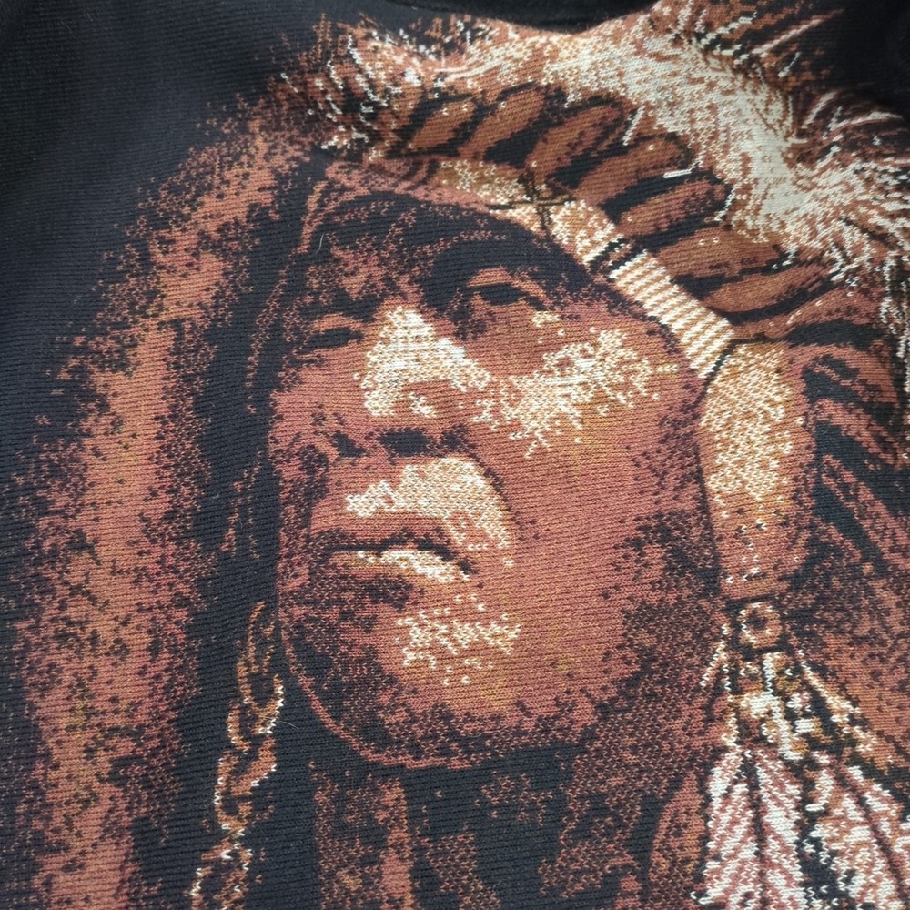 Bear Ridge Outfitters Native American Chief Plush Fleece Jacket Full Zip Parka - Picture 12 of 16